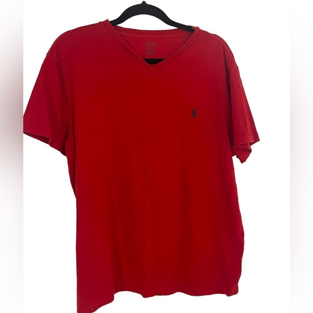 Red Polo Men’s V Neck Tshirt size large